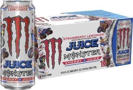 Monster Energy Juice Strawberry Lemonade 16 oz 15 pack