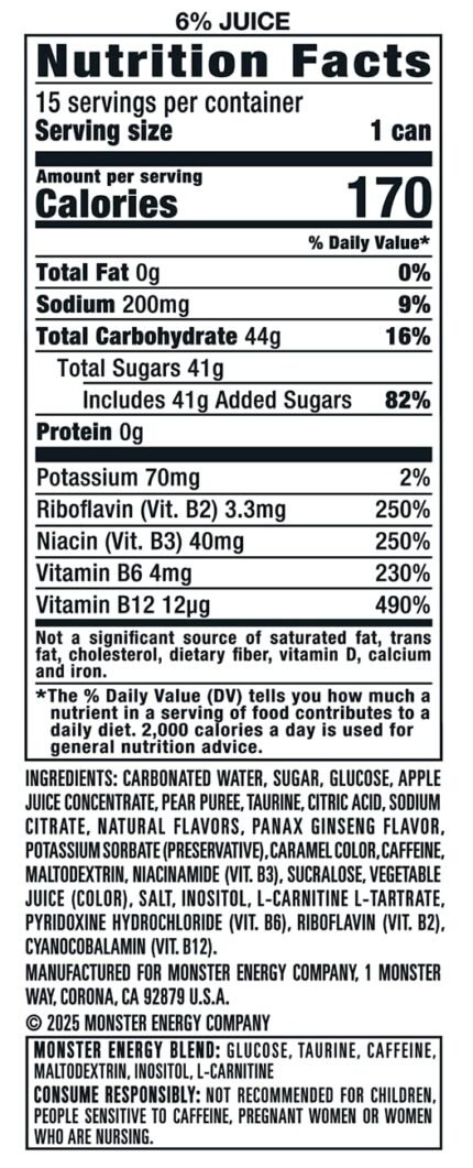 Juice Monster Bad Apple 16 oz 15 pack
