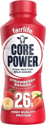 Core Power 26g protein shake strawberry banana single bottle