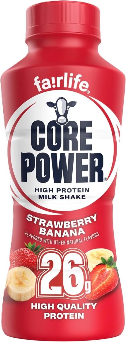 Core Power 26g protein shake strawberry banana single bottle