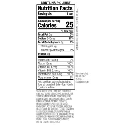 Rockstar Recovery Lemonade 16 oz 12 pack