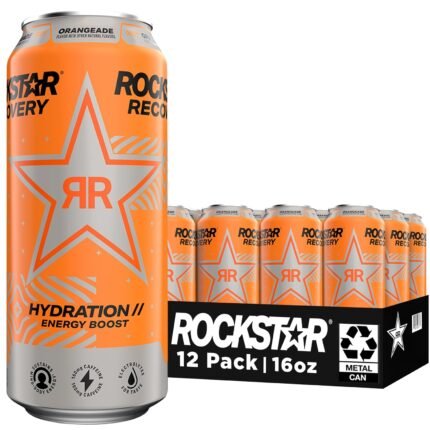 Rockstar Recovery Orange 16 oz 12 pack