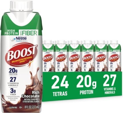 BOOST High Protein Rich Chocolate nutritional shake 24 pack