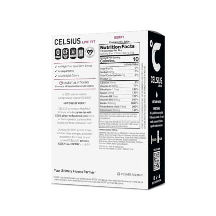 CELSIUS On-the-Go Powder Stick Packs, Berry, Zero Sugar (14 Sticks) - image 2