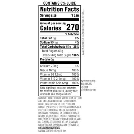 Rockstar Boom Pina Colada 16 oz 12 pack