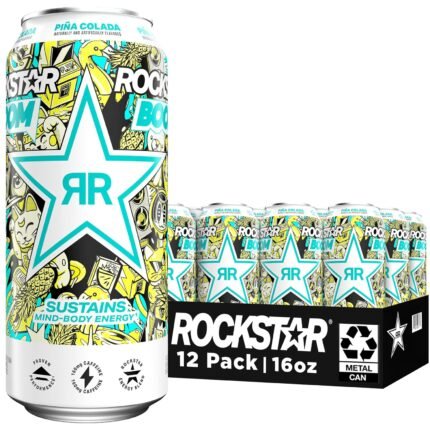 Rockstar Boom Pina Colada 16 oz 12 pack